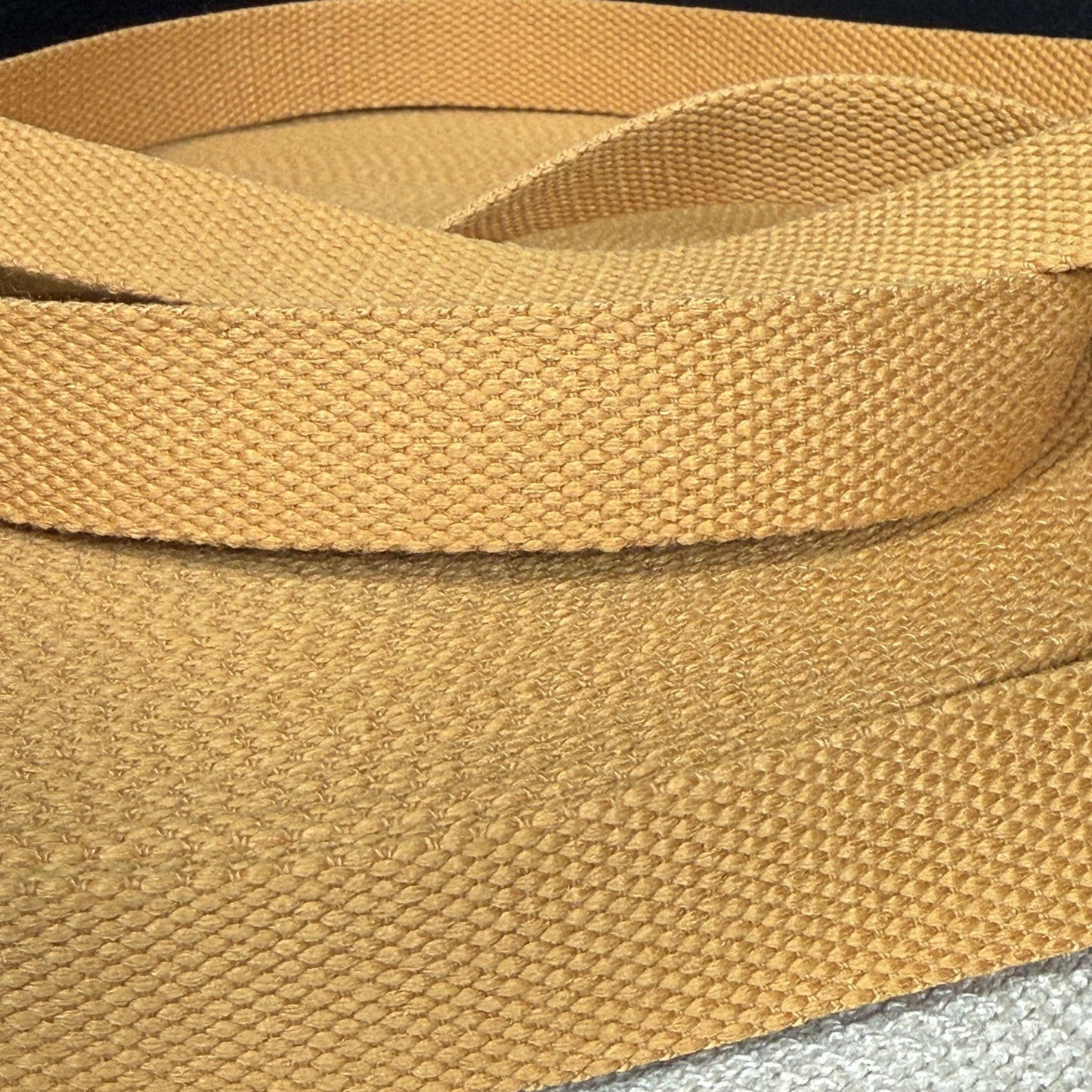 1" Organic Cotton RPET Webbing - Mustard Gold - Simplifi Fabric
