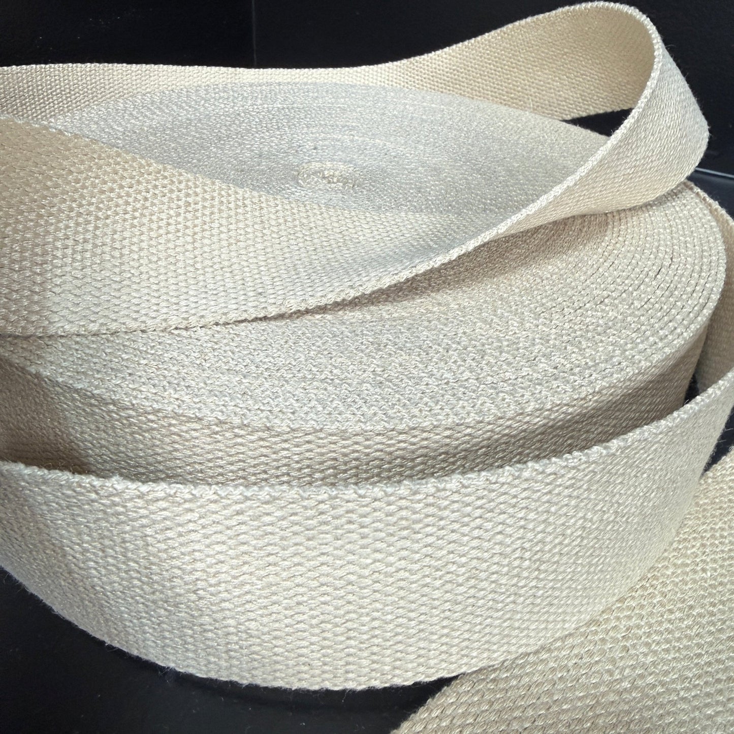 2" Hemp Organic Cotton Webbing - Natural (undyed/unbleached) - Simplifi Fabric