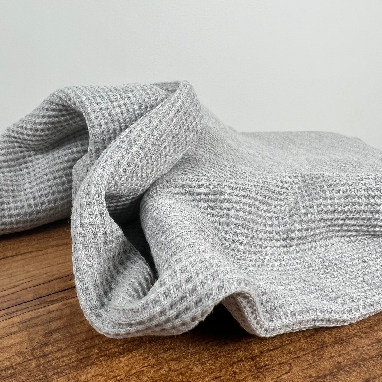 Organic Cotton Waffle / Thermal - CLOUDY GREY 230 gsm