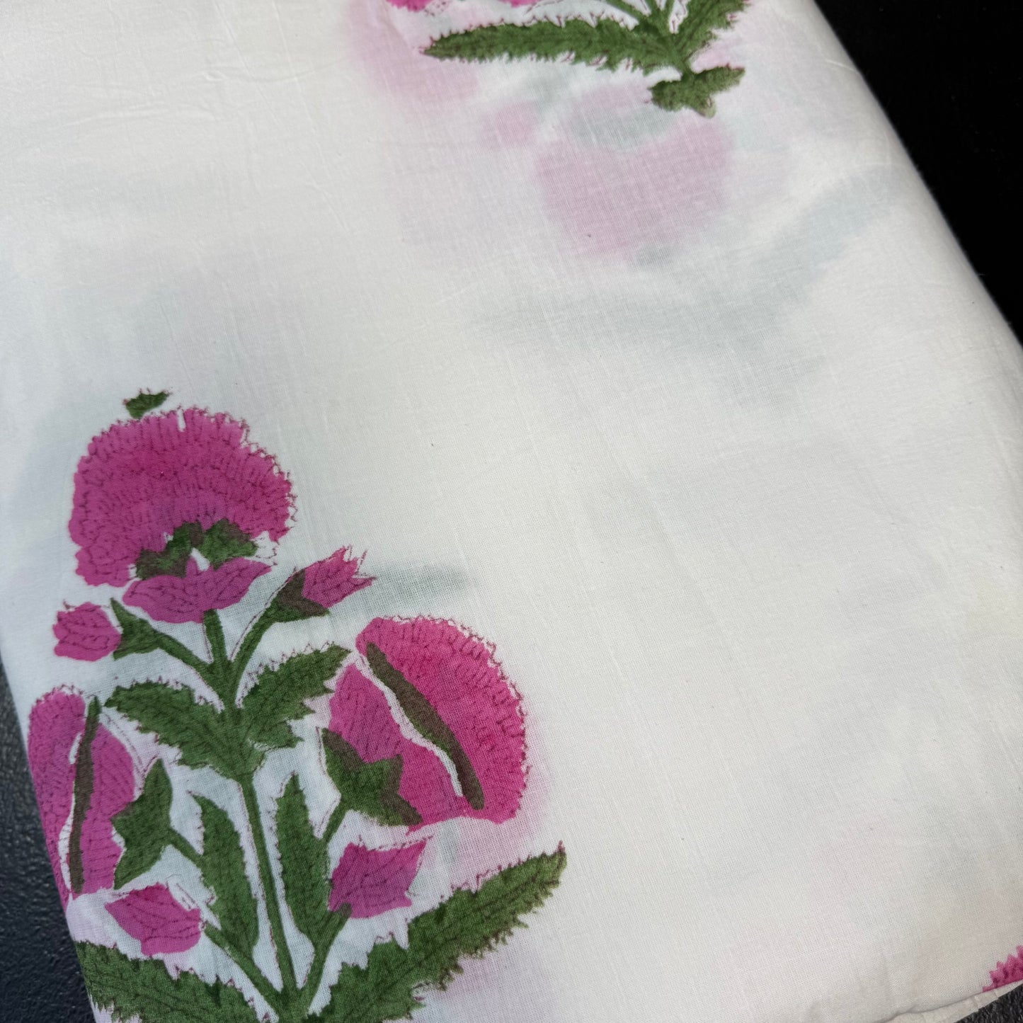 Spring Thistle - Bagru Indian Cotton Screen Print