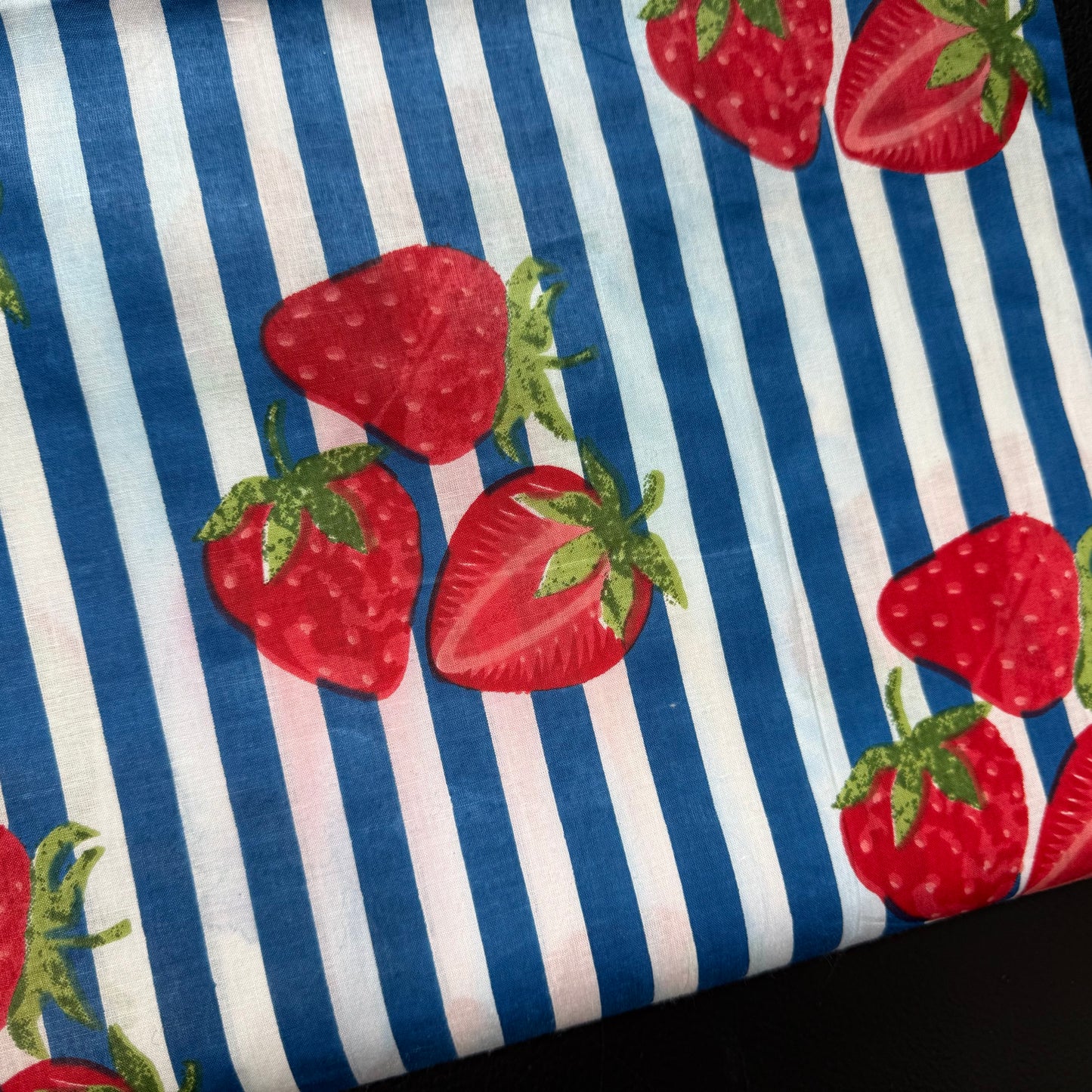 Berry Fresh Blue - Bagru Indian Cotton Screen Print