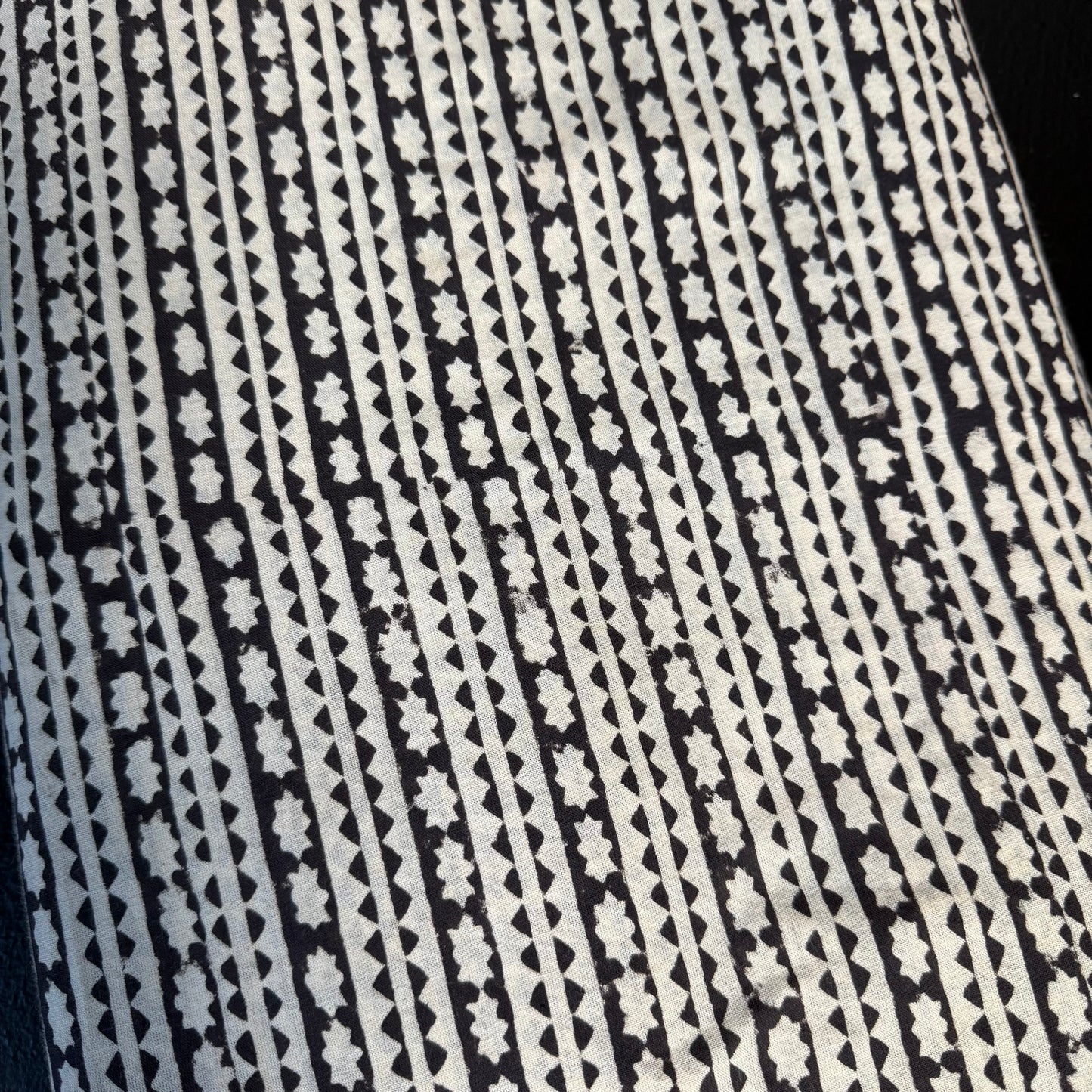 Ebony Echo - Bagru Indian Cotton Block Print