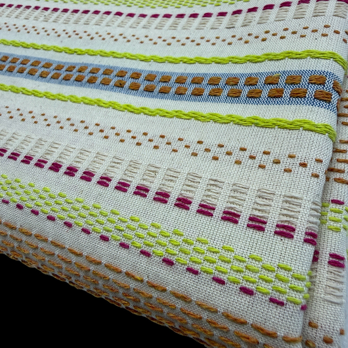 Cotton Woven Threadline Collection - Natural/Citron/Beige/Bright Pink/Rust - 230 GSM