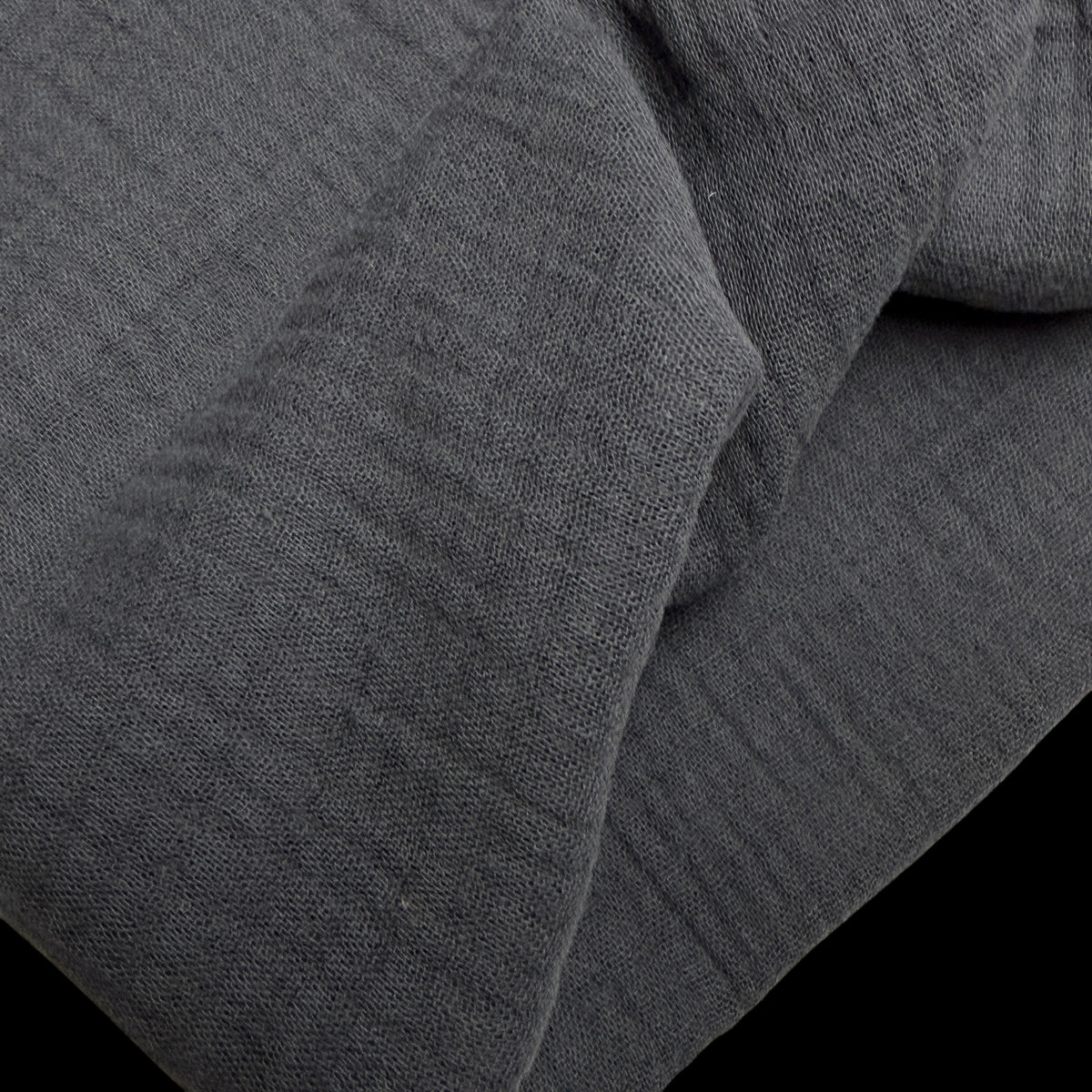 Organic Cotton Double Gauze - 120 GSM - Deep Steel Blue