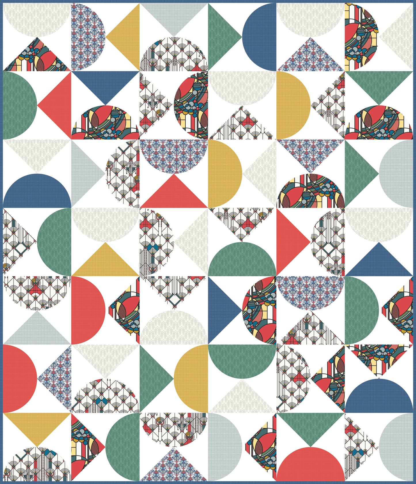 April Showers - Earth- Frank Lloyd Wright - Cloud 9 Fabrics - Poplin