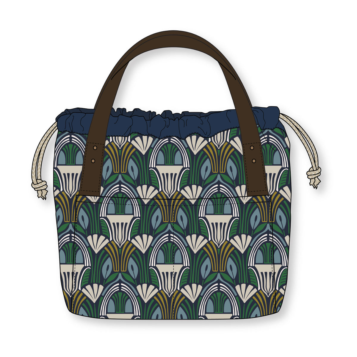 Rami - Green - Amy MacCready - Elegant Estuaries - Cloud 9 Fabrics - Duck Canvas