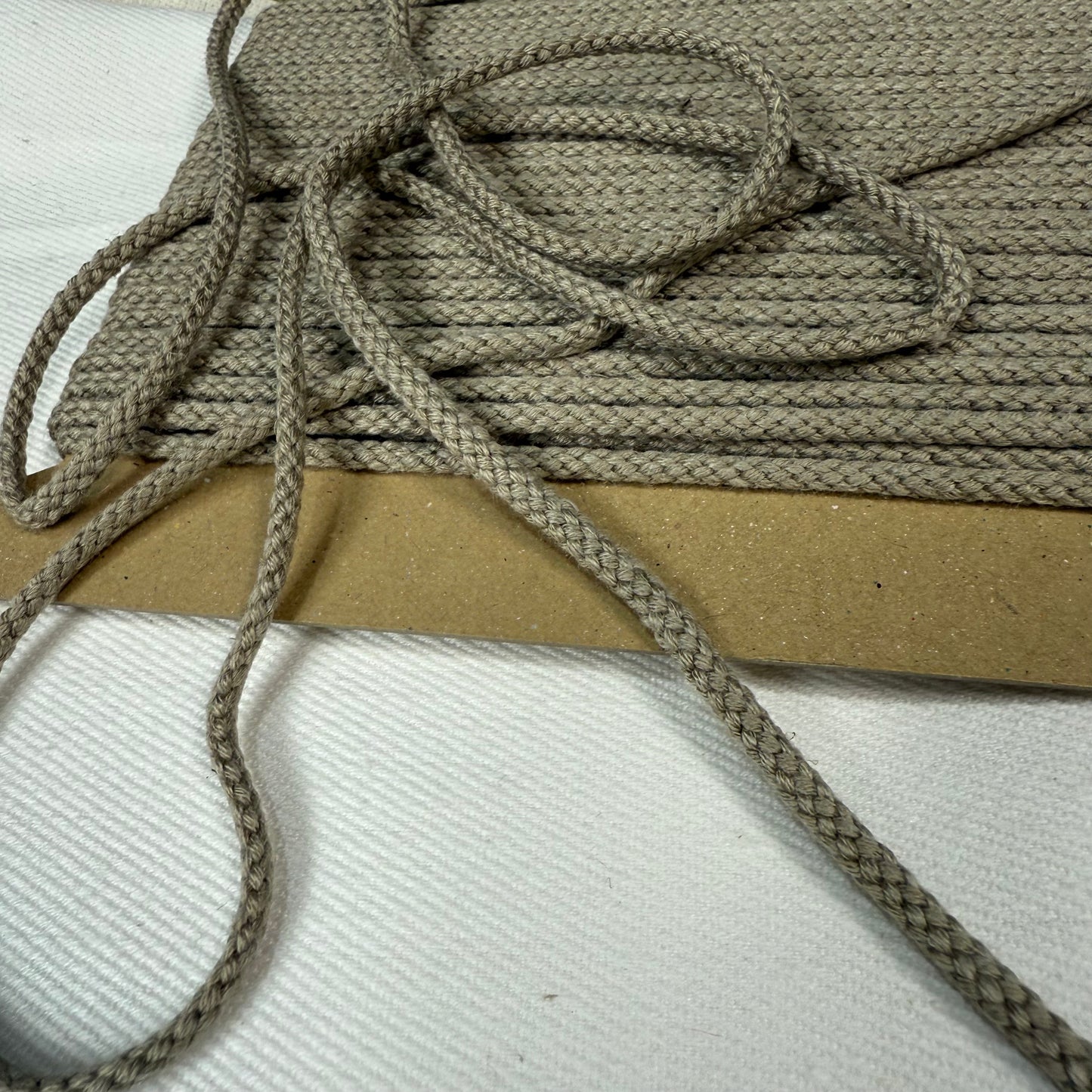 3mm Linen Blend Cord- Japanese Import - Beige (sold per meter)
