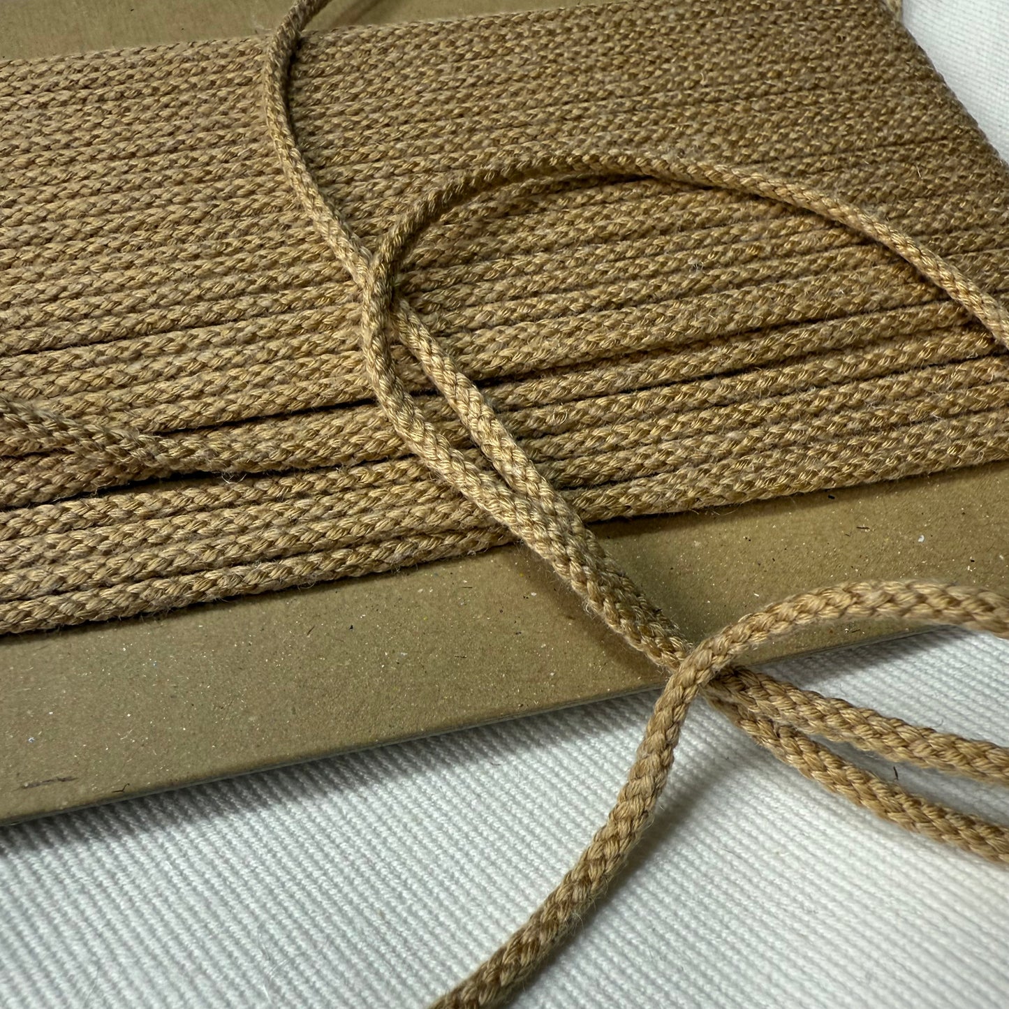 3mm Linen Blend Cord- Japanese Import - Caramel (sold per meter)