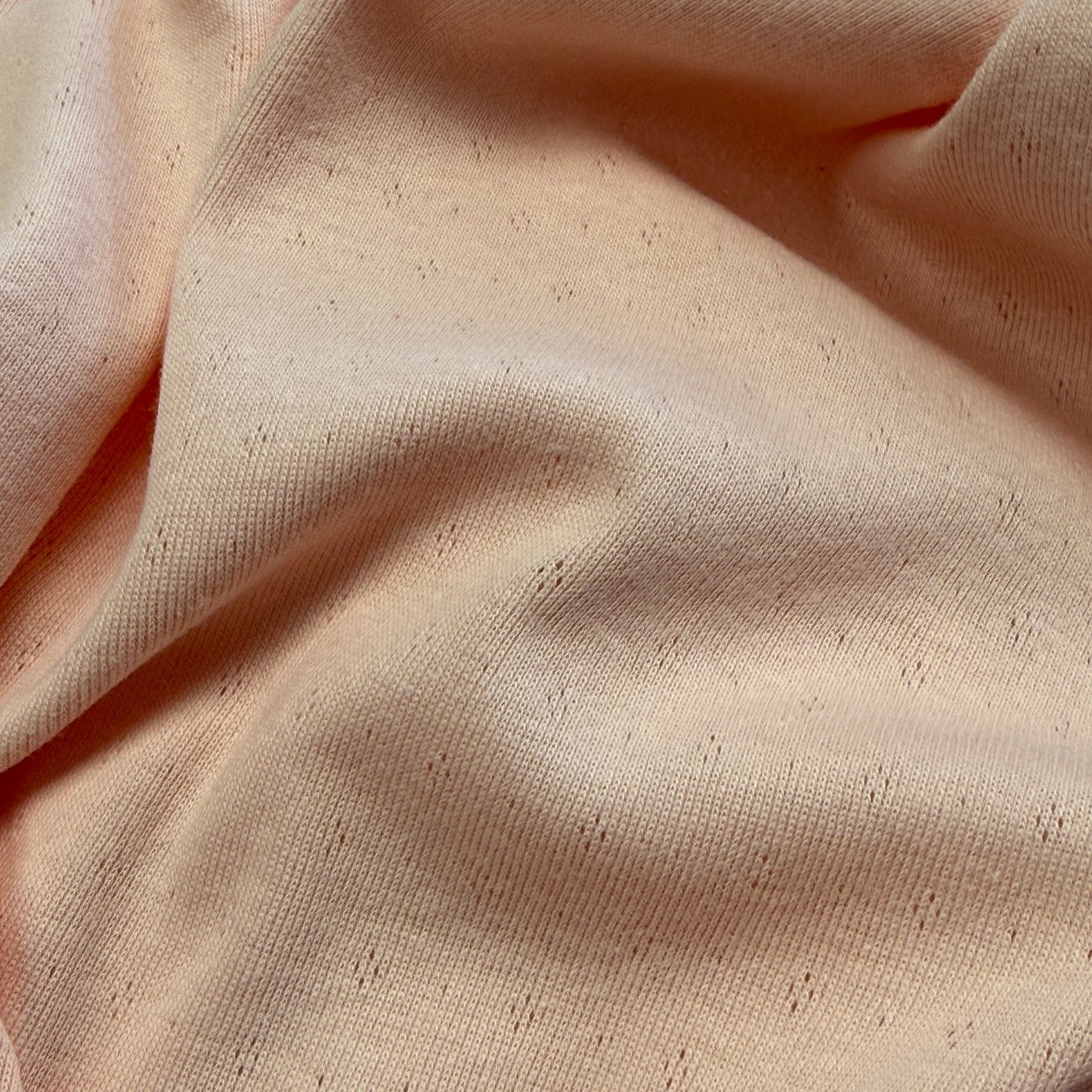 Delicate Diamonds Pointelle Knit Fabric - Organic Cotton - Blush Petal - Simplifi Fabric