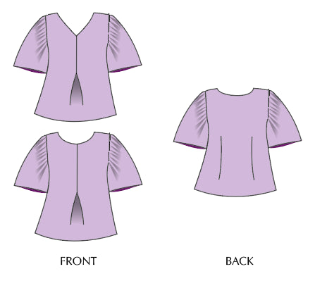 Quick Makes Frill Sleeve Top - Paper Sewing Pattern - Sew Different