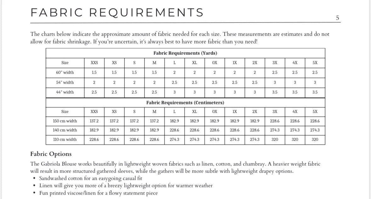 Gabriola Blouse Sewing PDF Pattern - Brightside Fabric Co. - Simplifi Fabric