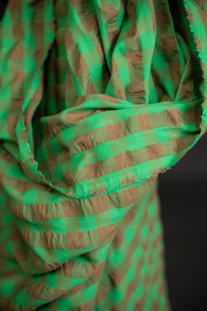 Mojito Gingham Seersucker Indian Organic Cotton - Merchant & Mills - Simplifi Fabric
