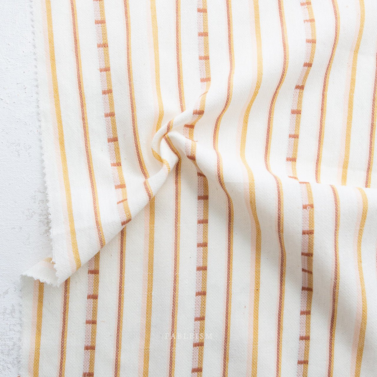 Monarch Grove - Ladder Stripe - Cream - Fableism Supply Co. - Simplifi Fabric