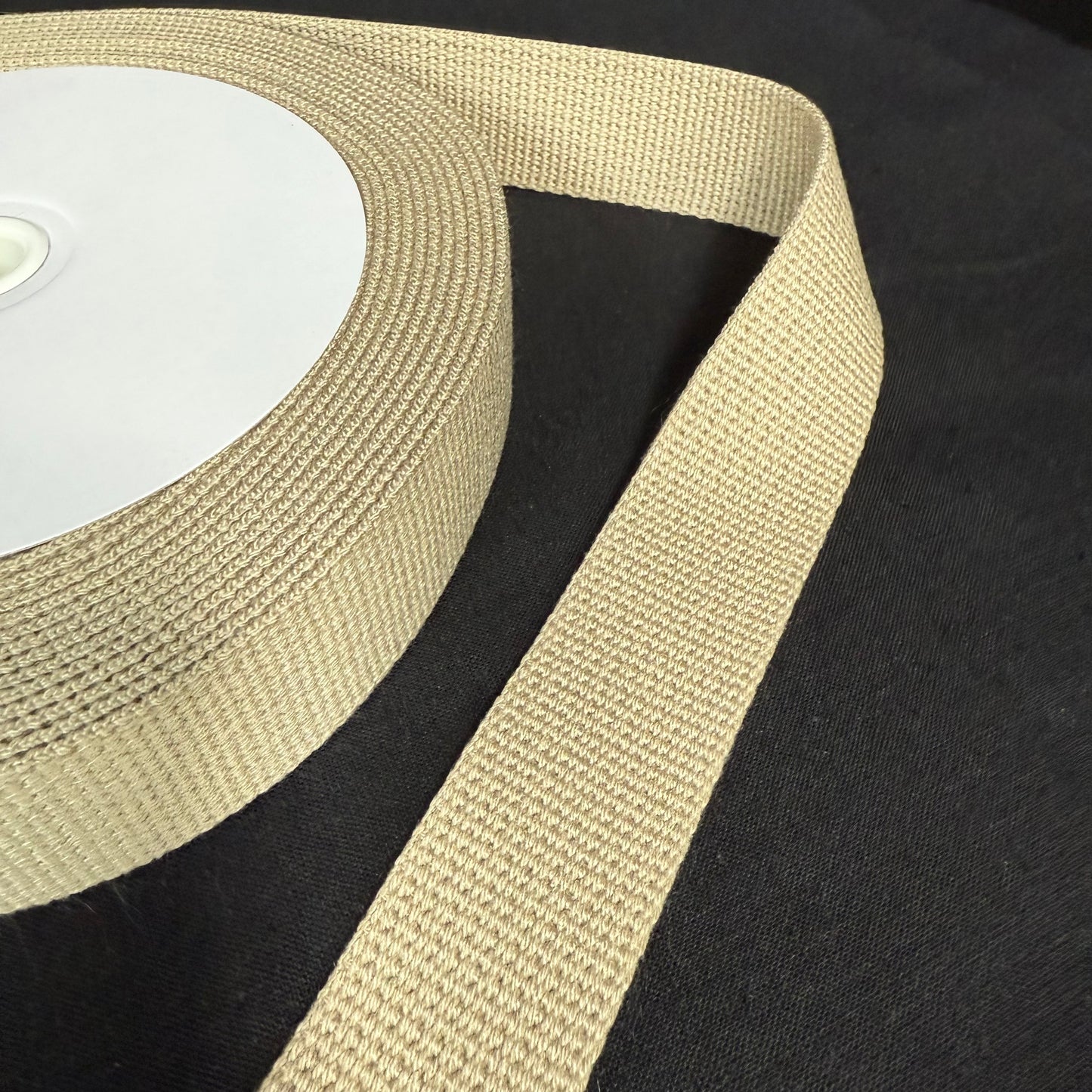 30mm Webbing - Oat - Japanese Import (sold per meter)