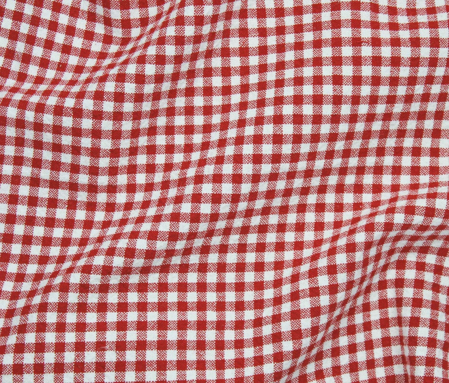 Organic Cotton Gingham - Red - Simplifi Fabric