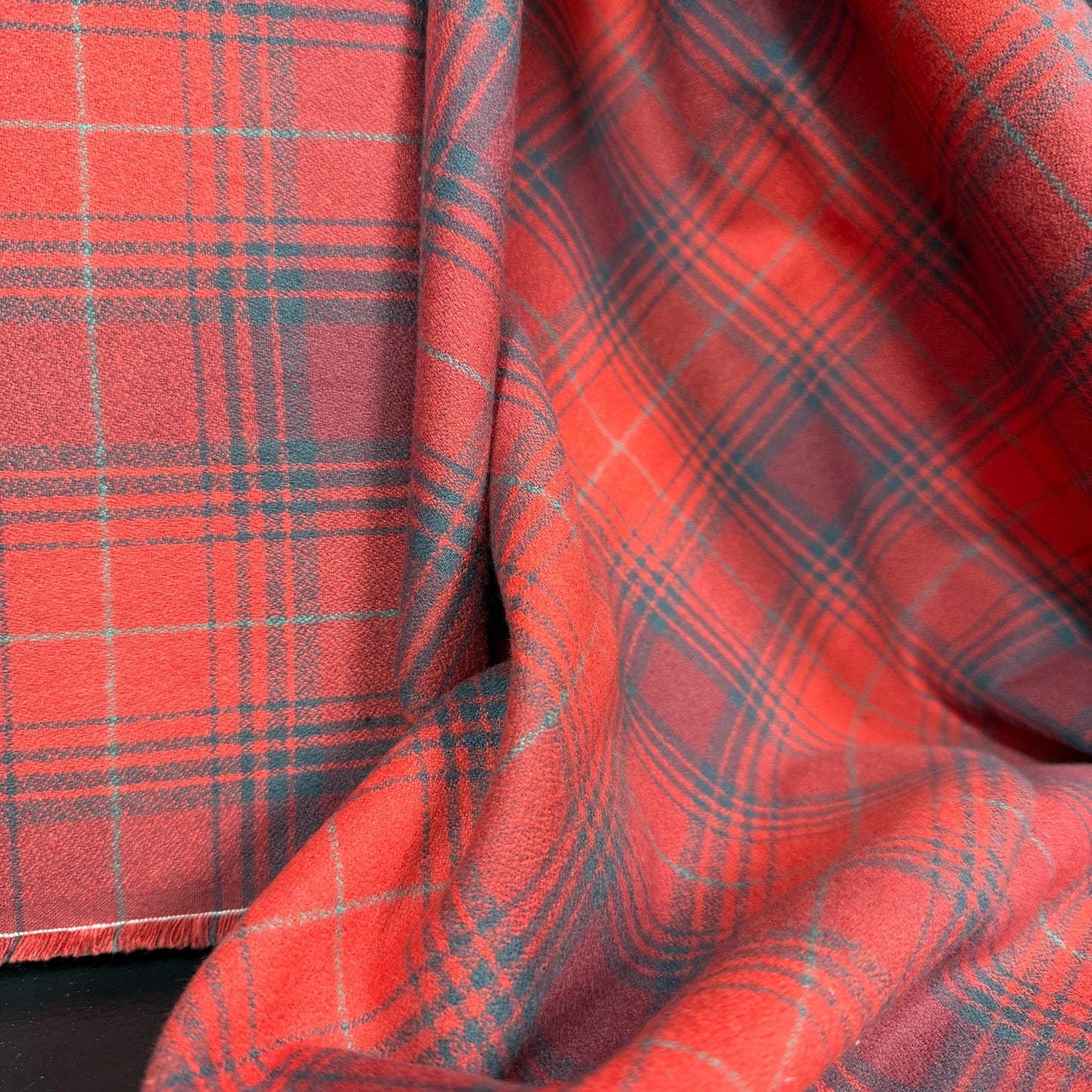 Red Plaid Flannel - Deadstock - Simplifi Fabric