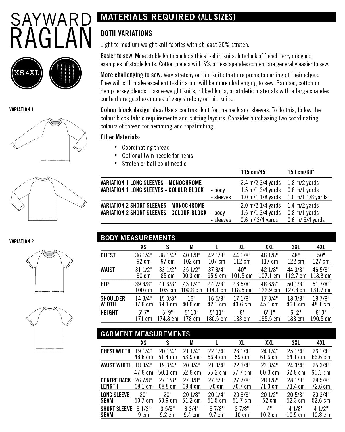 Sayward Raglan Mens PDF Sewing Pattern - Thread Theory - Simplifi Fabric