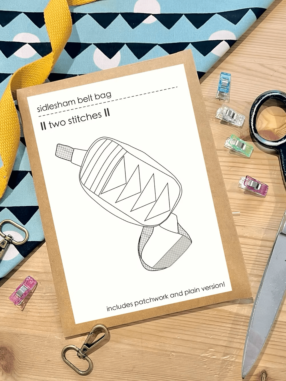 Sidlesham Belt Bag Paper Pattern - Two Stitches Patterns - Simplifi Fabric