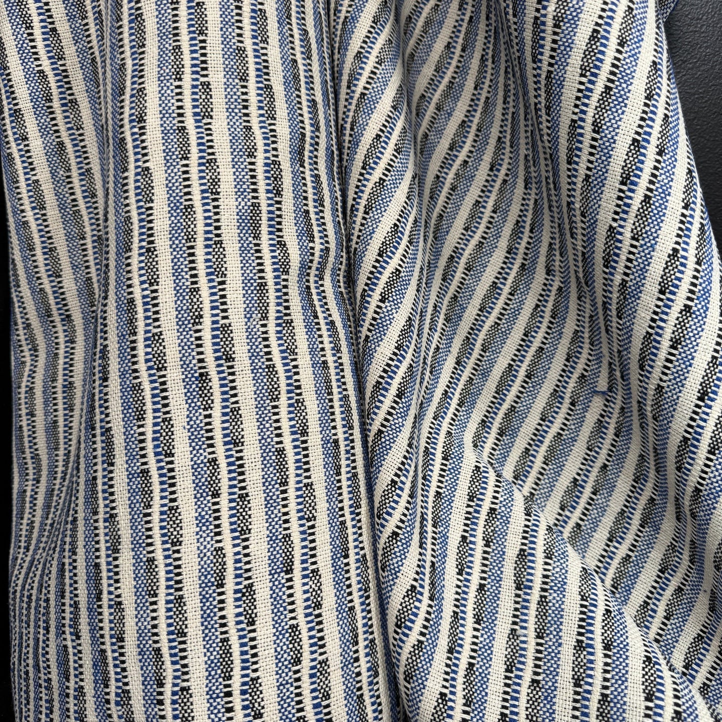 The Heritage Stripe Collection - Woven Tapestry - Blue/Black/Natural - Simplifi Fabric