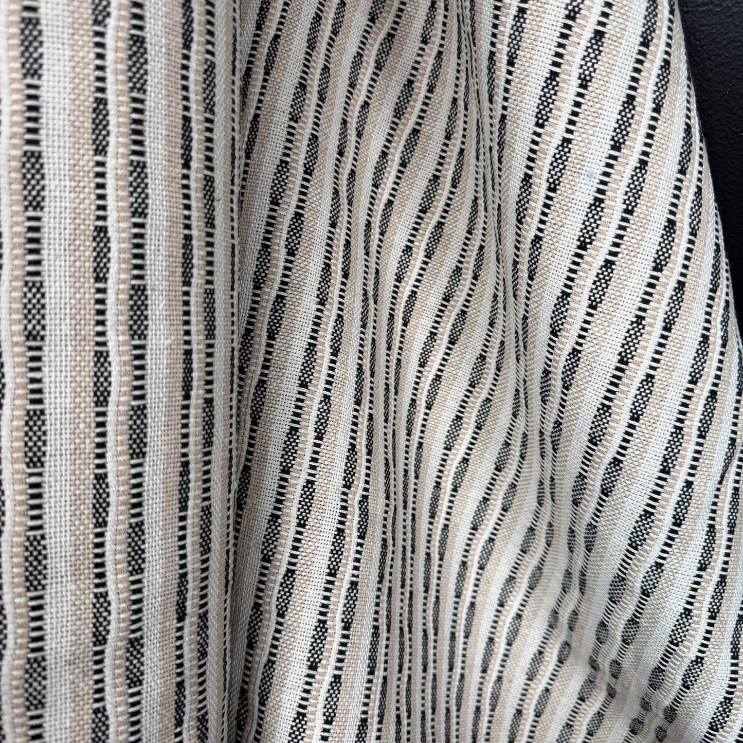 The Heritage Stripe Collection - Woven Tapestry - Light Fawn/Black - Simplifi Fabric