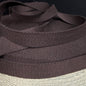 1" Organic Cotton RPET Webbing - Espresso Brown - Simplifi Fabric