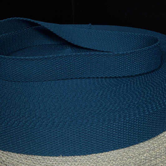 1" Organic Cotton RPET Webbing - Nordic Blue - Simplifi Fabric