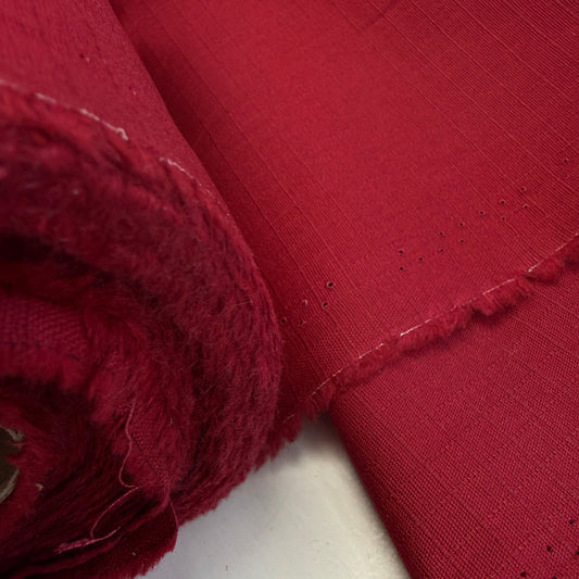 100% Cotton Ripstop (approx. 7.67oz/260 GSM) - Red - Simplifi Fabric