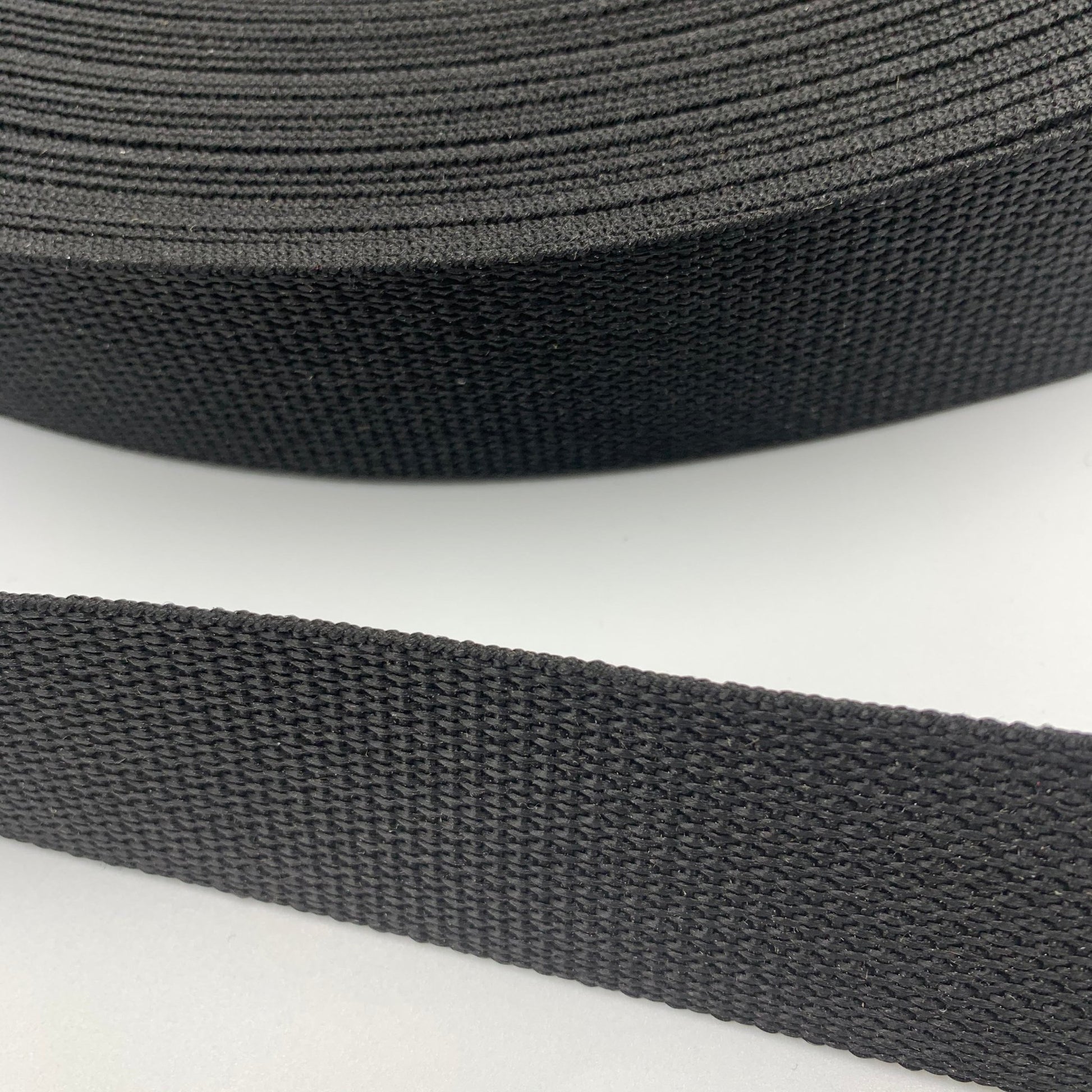 1.5" Heavy Weight Polypropylene Webbing - Black - By The Yard/36" - Simplifi Fabric