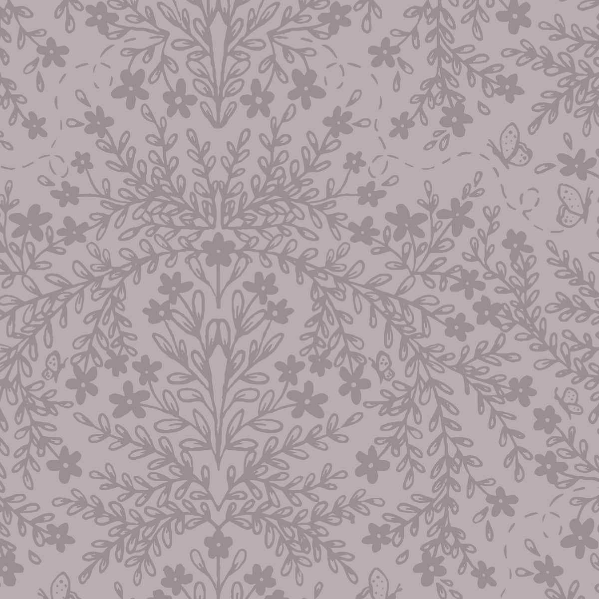 Snowlace - Lilac - Lisee Ree Designs - Midwinter Memories - Cloud 9 Fabrics - Organic Cotton Poplin