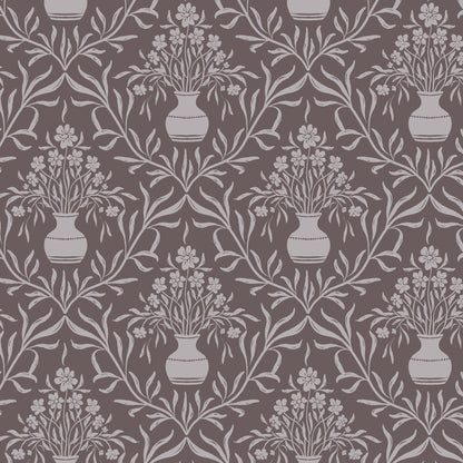 Arrangement - Plum - Lisee Ree Designs - Midwinter Memories - Cloud 9 Fabrics - Organic Cotton Poplin