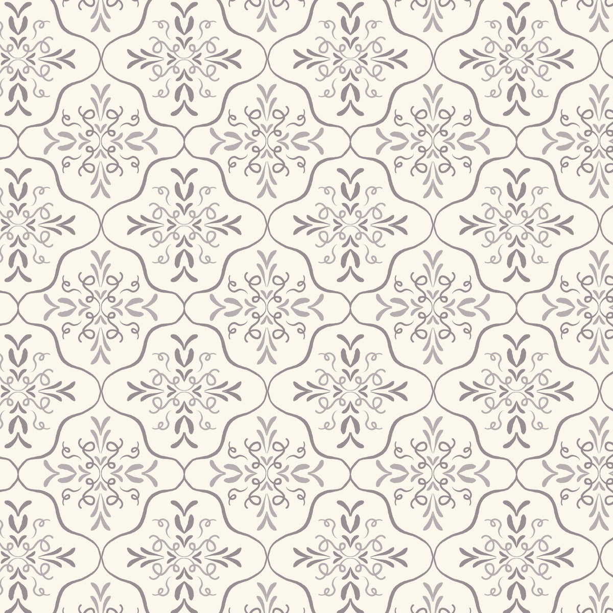 Frosted Lattice - Lilac - Lisee Ree Designs - Midwinter Memories - Cloud 9 Fabrics - Organic Cotton Poplin