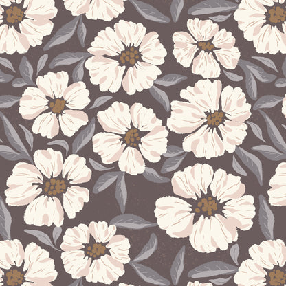 Ground Cover - Plum - Lisee Ree Designs - Midwinter Memories - Cloud 9 Fabrics - Organic Cotton Poplin