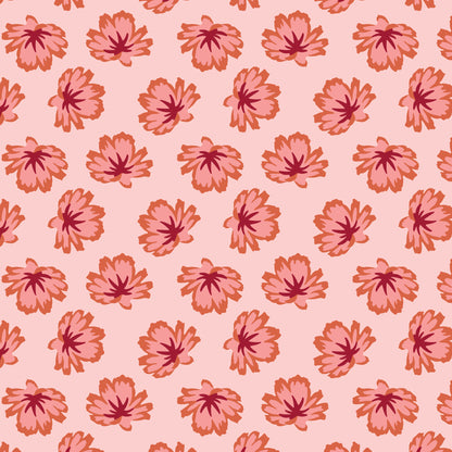 Chicory Charmers - Pink - Paint-By-Number Garden Party - Elle Crée - Cloud 9 Fabrics - Poplin