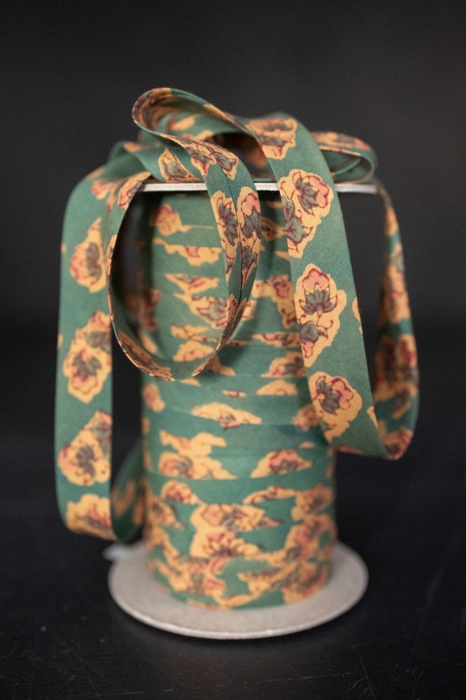 2cm Jardin Azure Indian Blockprint Cotton Bias Binding - Merchant & Mills (Sold Per Meter) - Simplifi Fabric