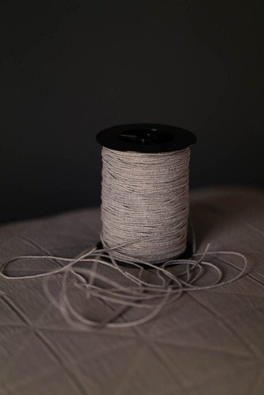 2mm Recycled Cotton Elastic - Grey Marl - Merchant & Mills (Sold Per Meter) - Simplifi Fabric