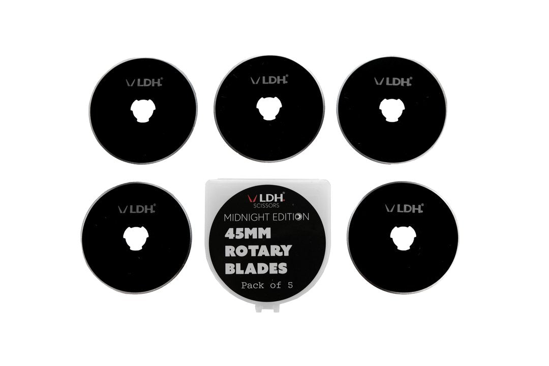 45mm Midnight Edition Rotary Blades - LDH Scissors - 1 Pack or 5 Pack - Simplifi Fabric