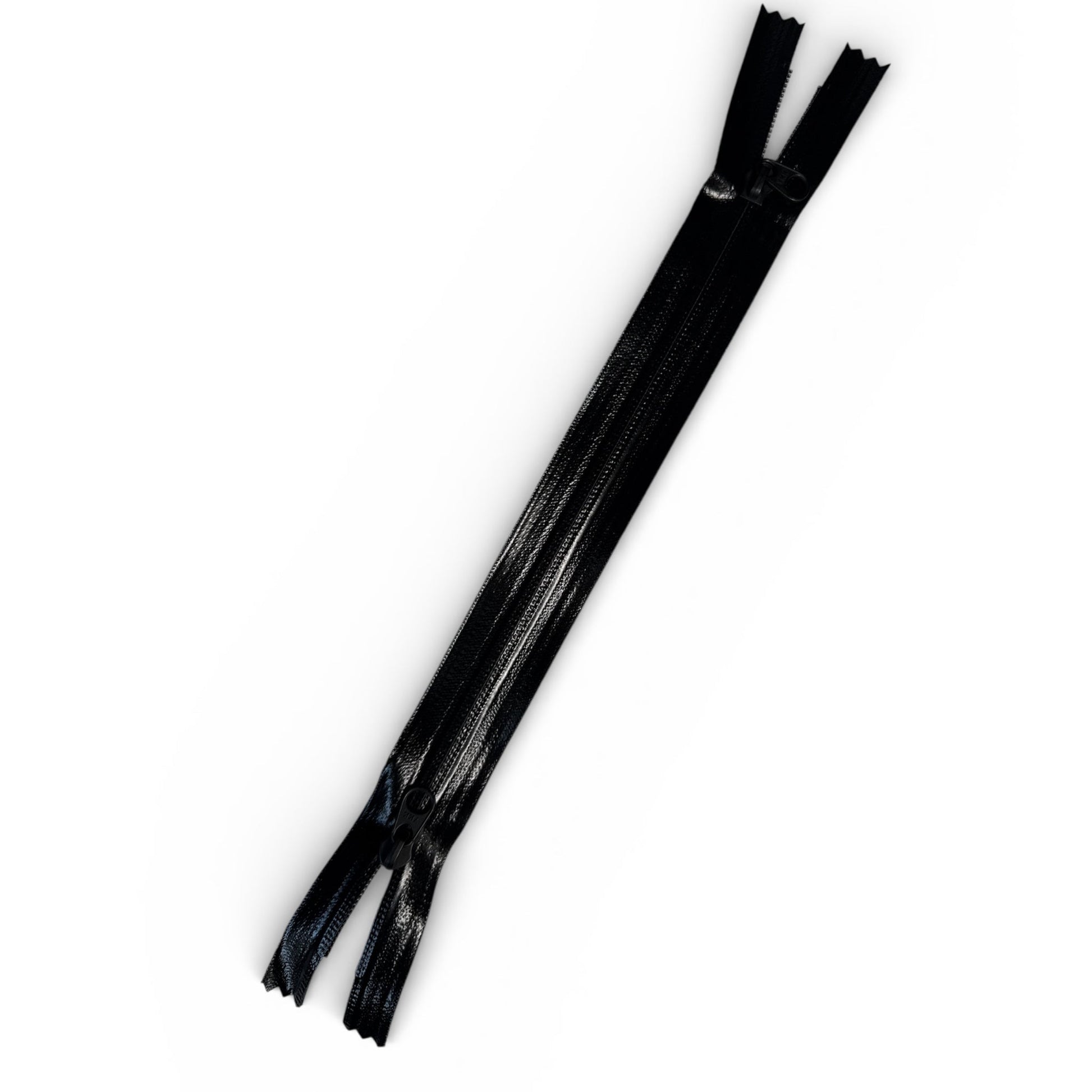 5 Water Resistant 13" Black Reverse Coil Zipper with Two Sliders - YKK Style - Simplifi Fabric