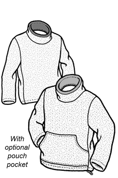 Adult’s Mock Turtle Polar Sweater PDF Pattern - 520 - The Green Pepper Patterns