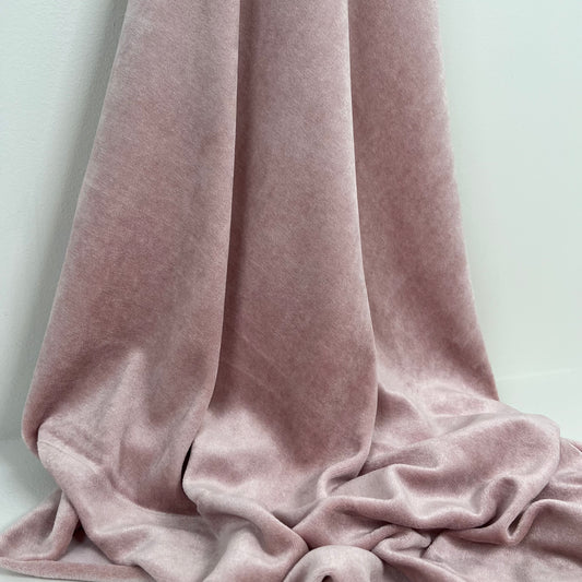 Bamboo Organic Cotton Velour - Rose Smoke