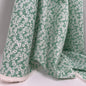 Printed Lawn Shrink Finish - Miracle Wave - Oeko-Tex®  - Japanese Import - Dainty Flower - Green/Off-White