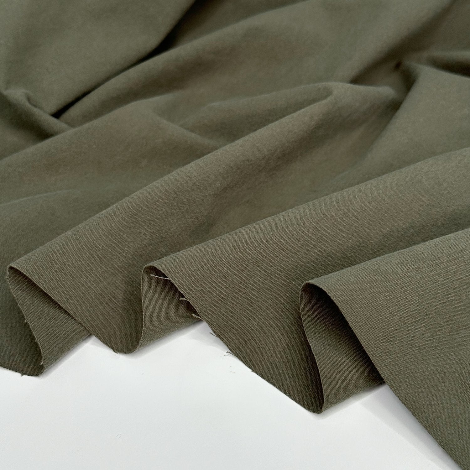 7oz Washed Organic Cotton Canvas - Bark - Simplifi Fabric