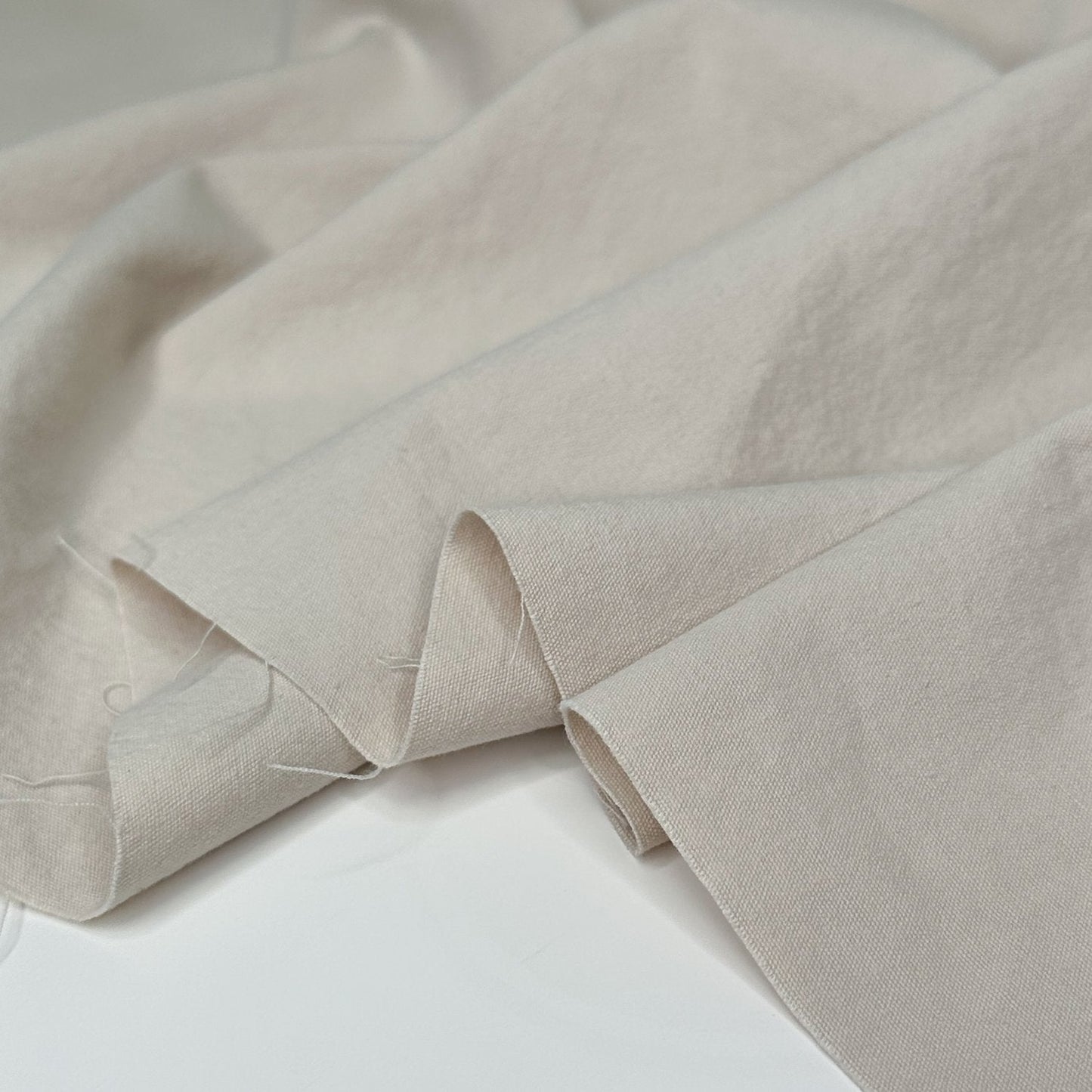 7oz Washed Organic Cotton Canvas - Cloud - Simplifi Fabric