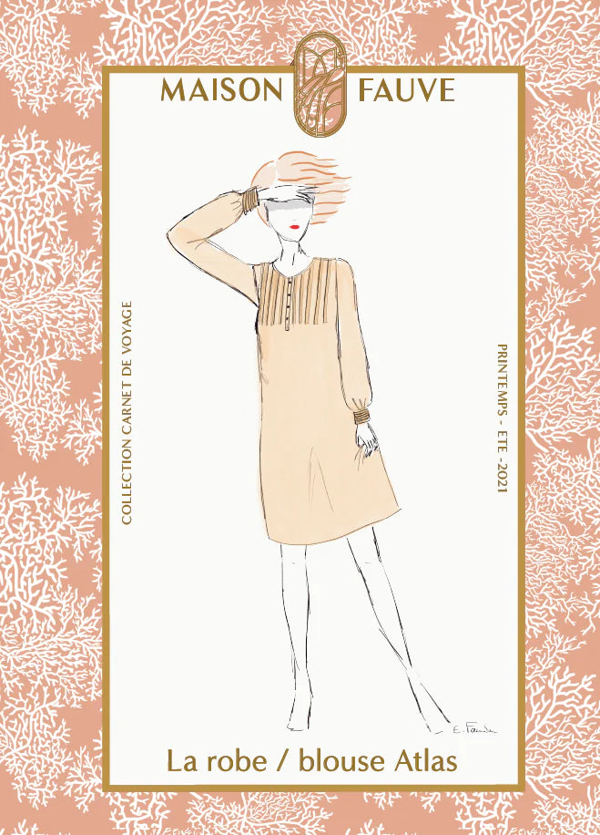 Atlas Shirt Dress Blouse Paper Sewing Pattern - Maison Fauve