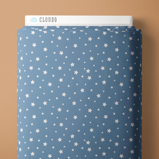 Under The Same Stars - Blue - Backwoods and Boots - Softly Studio - Cloud 9 Fabrics - Poplin