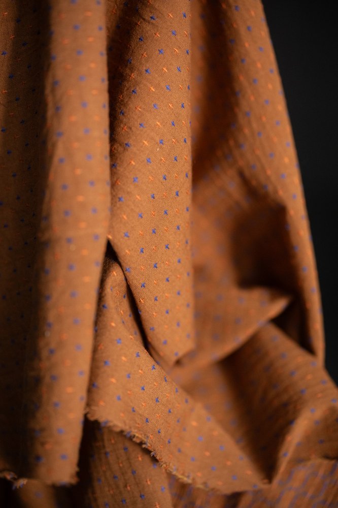 Rust Bobbette Cross Indian Cotton - Merchant & Mills