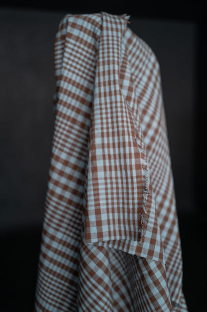 Frankie Organic Cotton Linen Check - Merchant & Mills