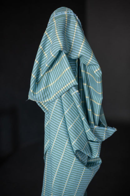 Blue/Green Lumiere Indian Striped Cotton - Merchant & Mills