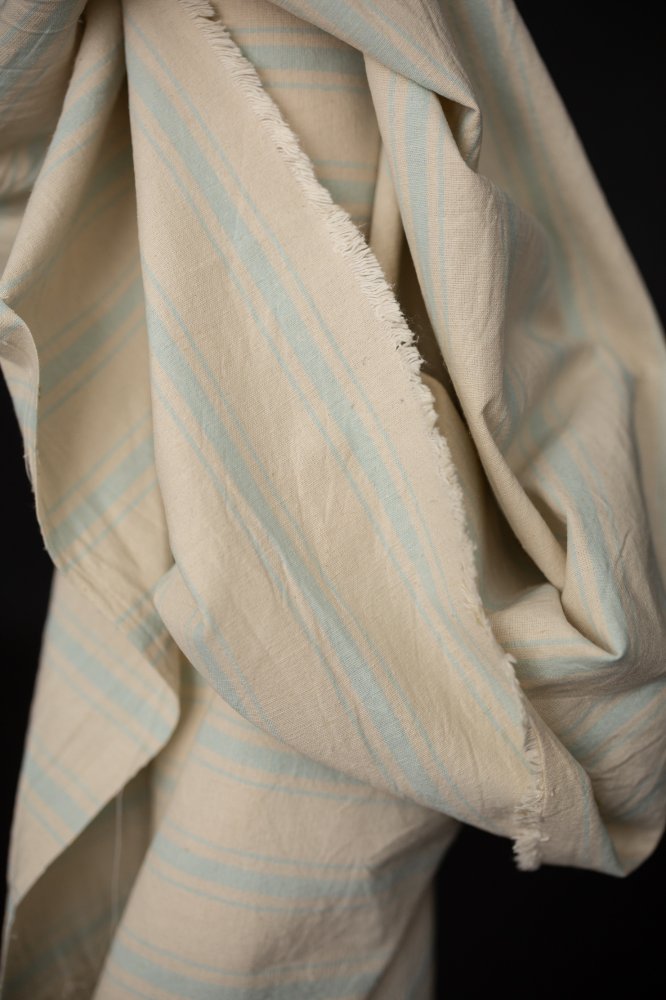 Sea Salt Swedish Stripe Cotton/Linen - Studio Faeger x Merchant & Mills