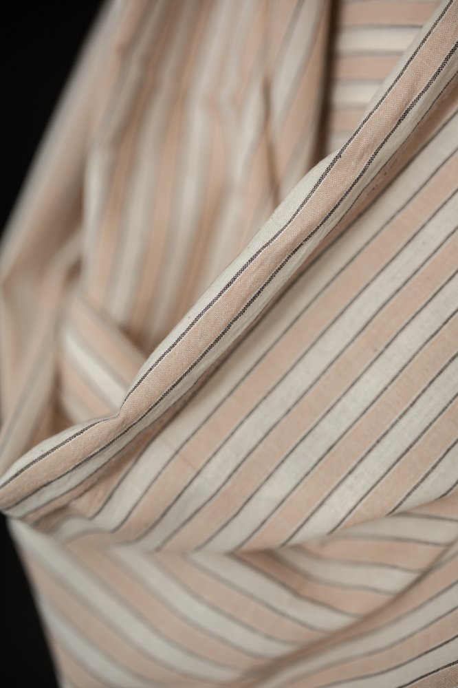 Stipple Pink Stripe Handwoven Indian Cotton - Merchant & Mills