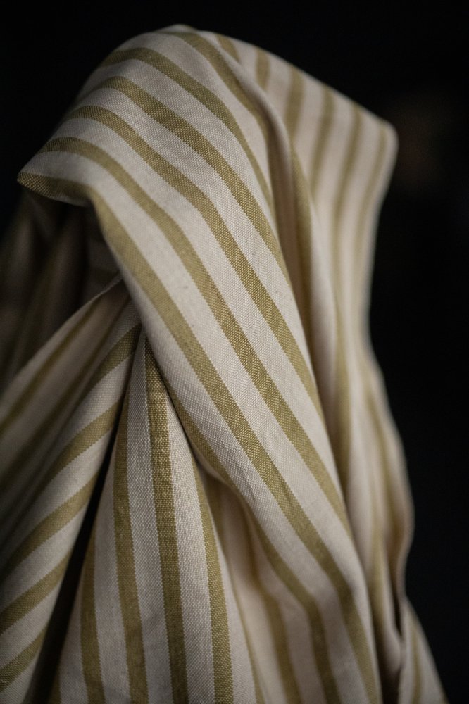 Verbena Lemon Stripe Handwoven Indian Cotton - Merchant & Mills